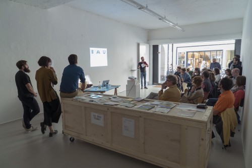 artist talk with INLAND at ar/ge kunst. Foto: BAU