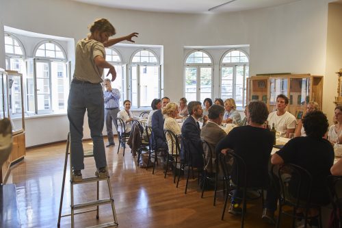 BAU Residency 2018, Nico Angiuli, FUTURA. Mittagstisch in the frameworkf of Transart Festival. Foto: Gregor Kuen Belasi